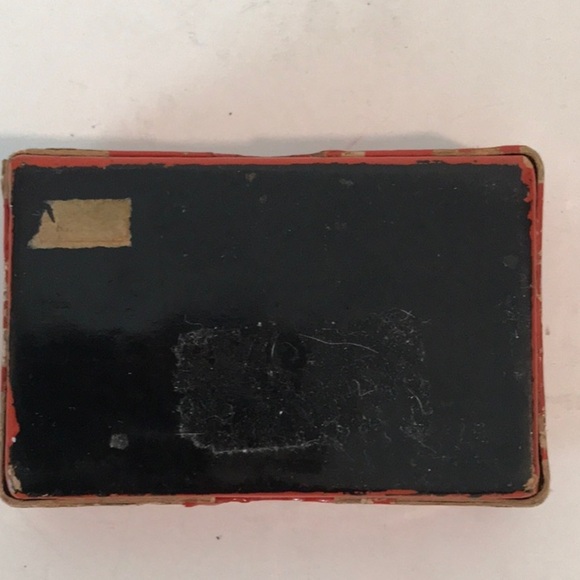 Japanese Lacquer BOX w/Paper Mache Floral Hand Painted Box Orange W/ Gold Bird - Picture 7 of 12